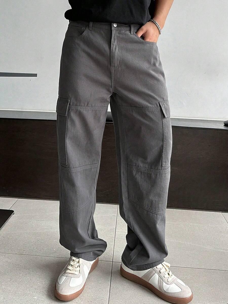 SZARE SPODNIE JEANS