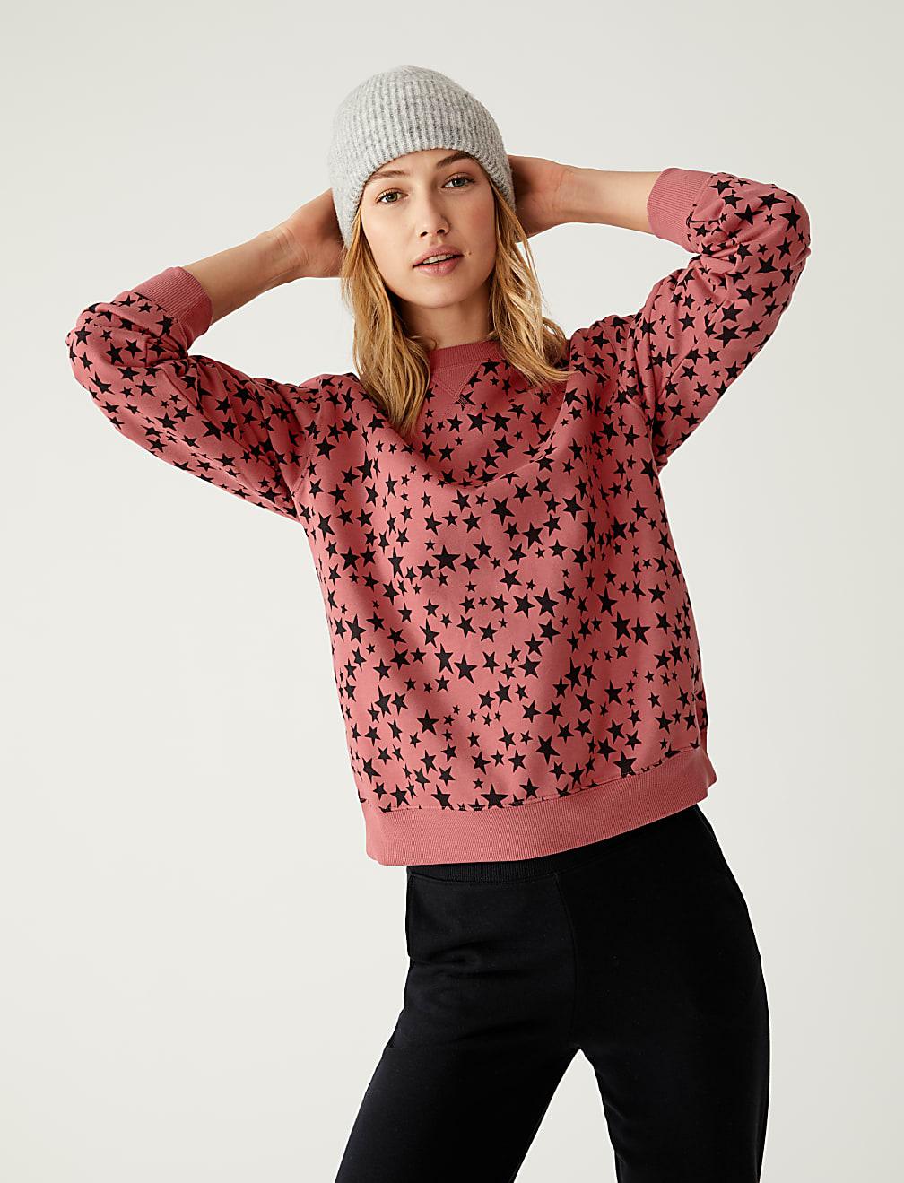 bluza wzór gwiazdki T41-3449C-F8