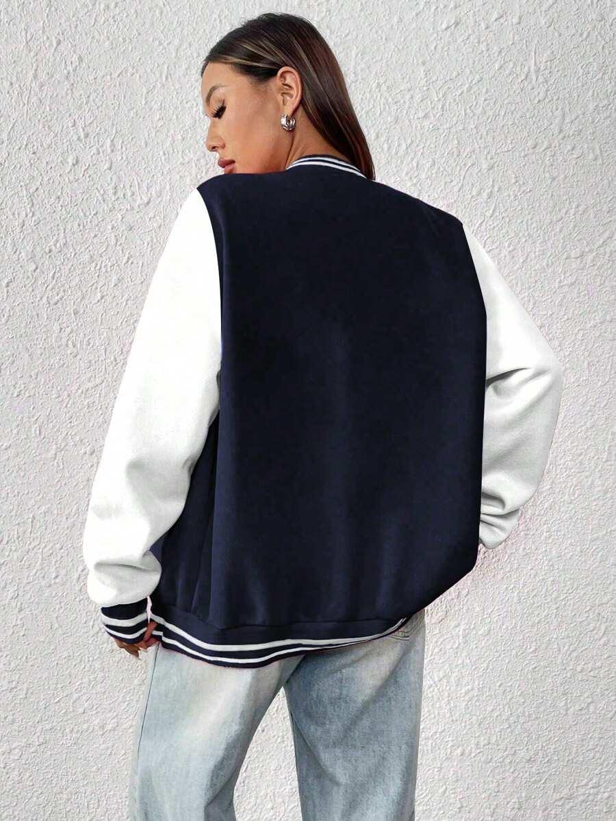 GRANATOWA ROZPINANA BLUZA 