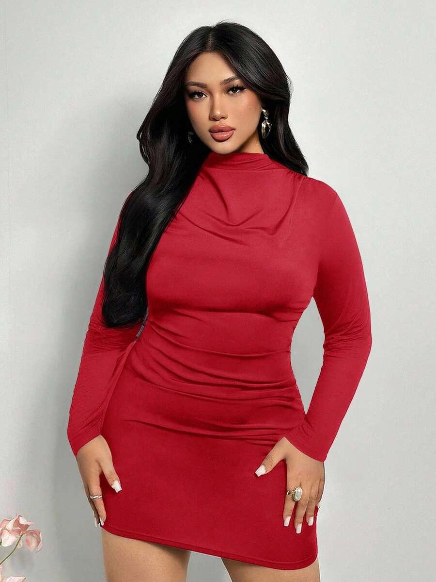 czerwona mini sukienka 