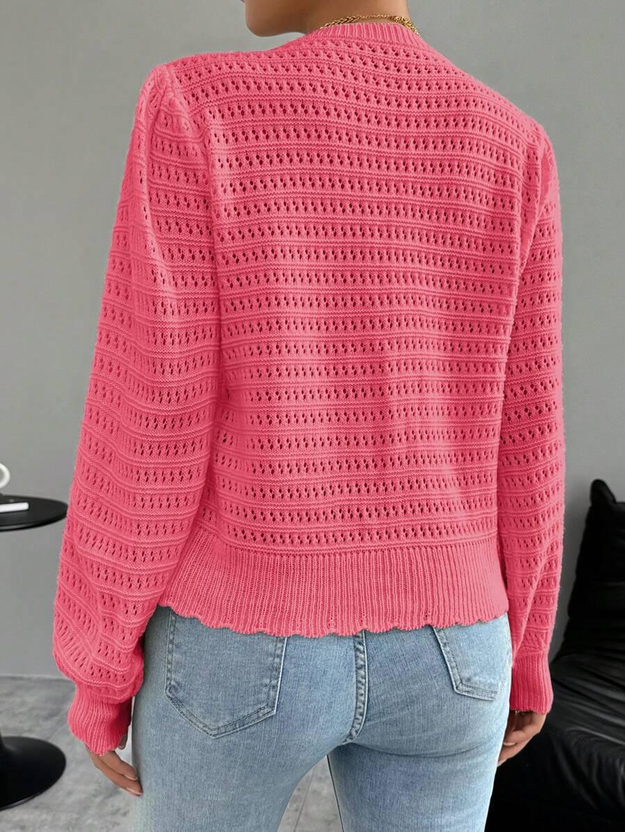 różowy sweter wiązanie