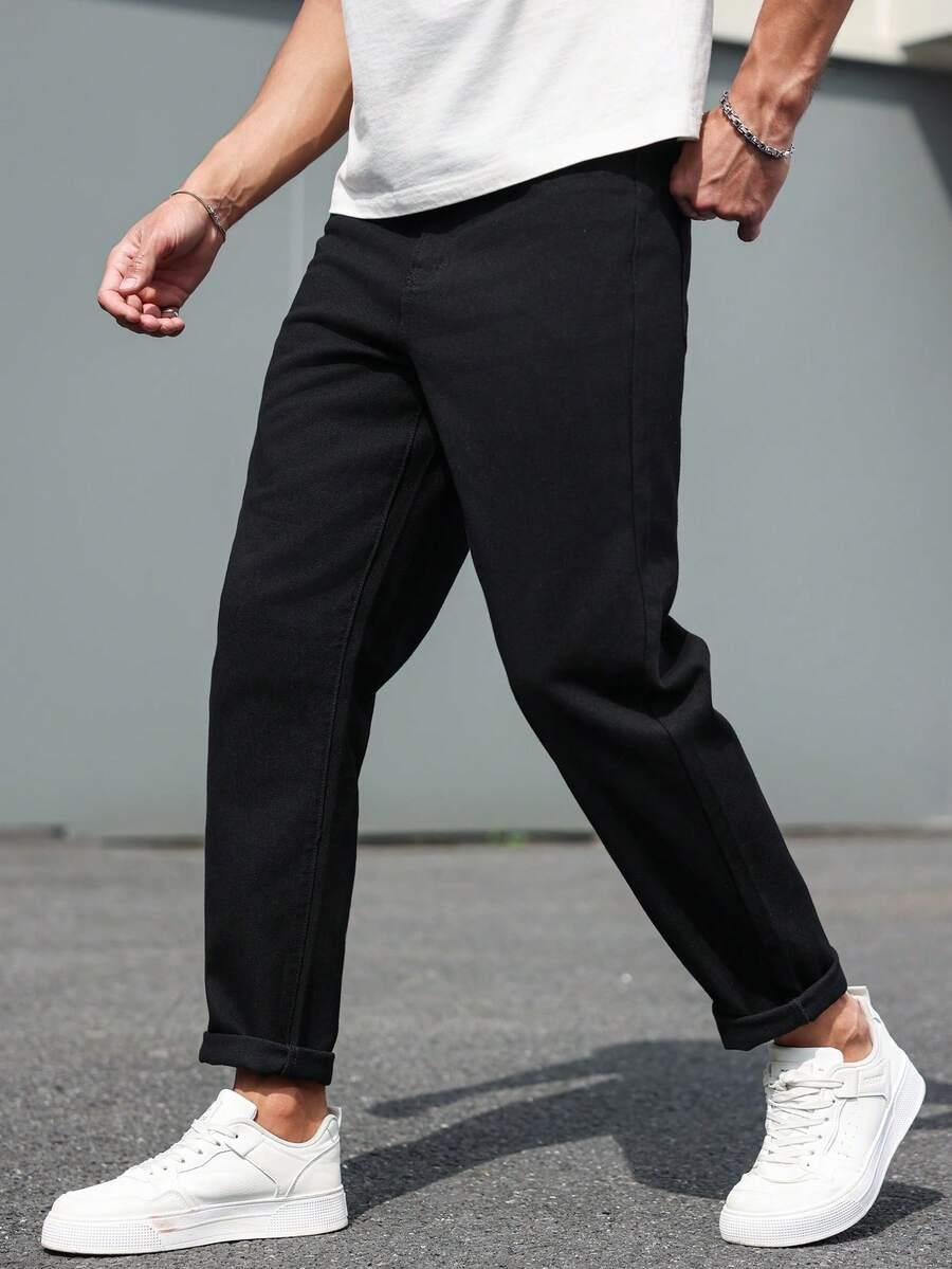 CZARNE SPODNIE JEANS
