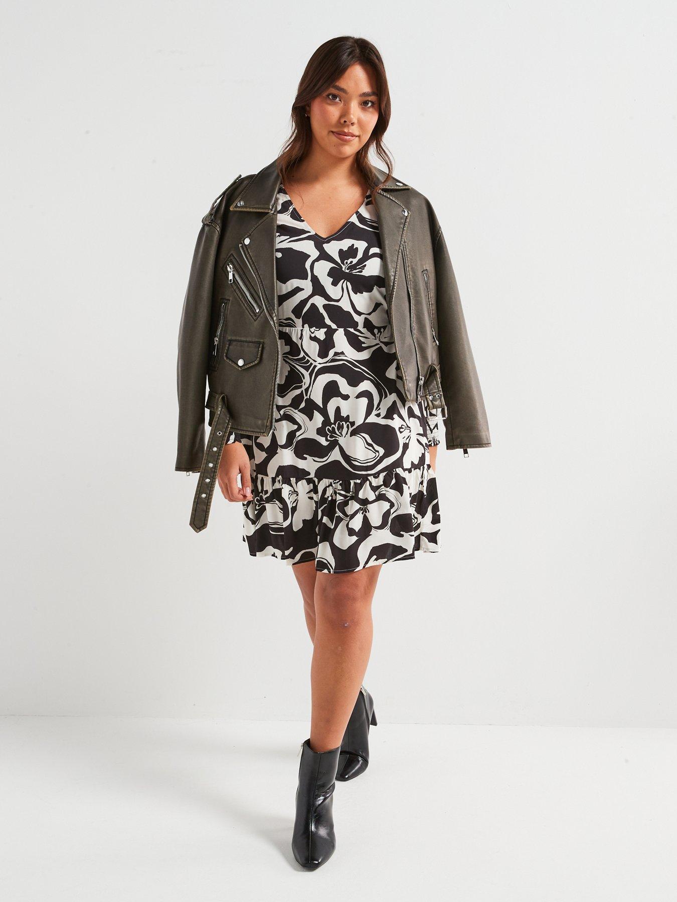 V BY VERY KRÓTKA SUKIENKA FLORAL PRINT