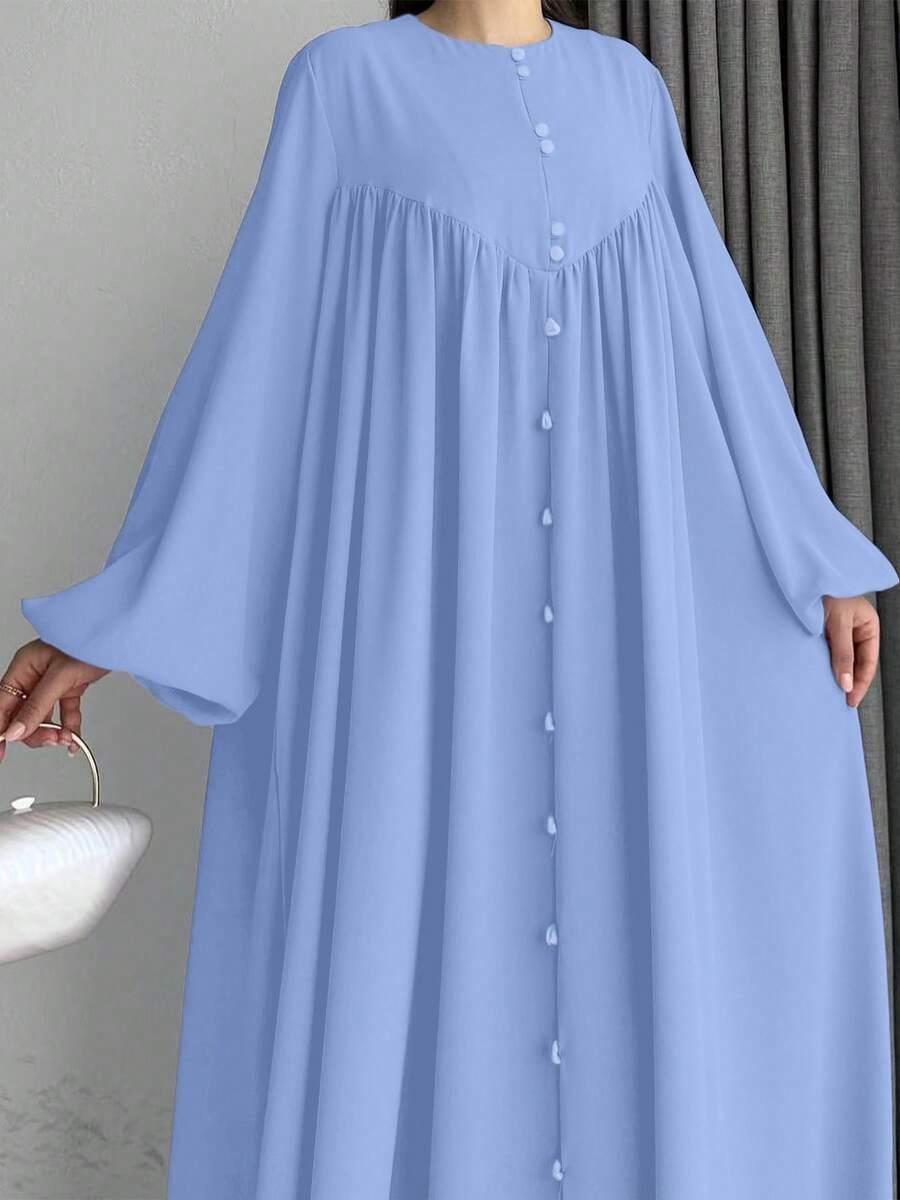 niebieska maxi sukienka