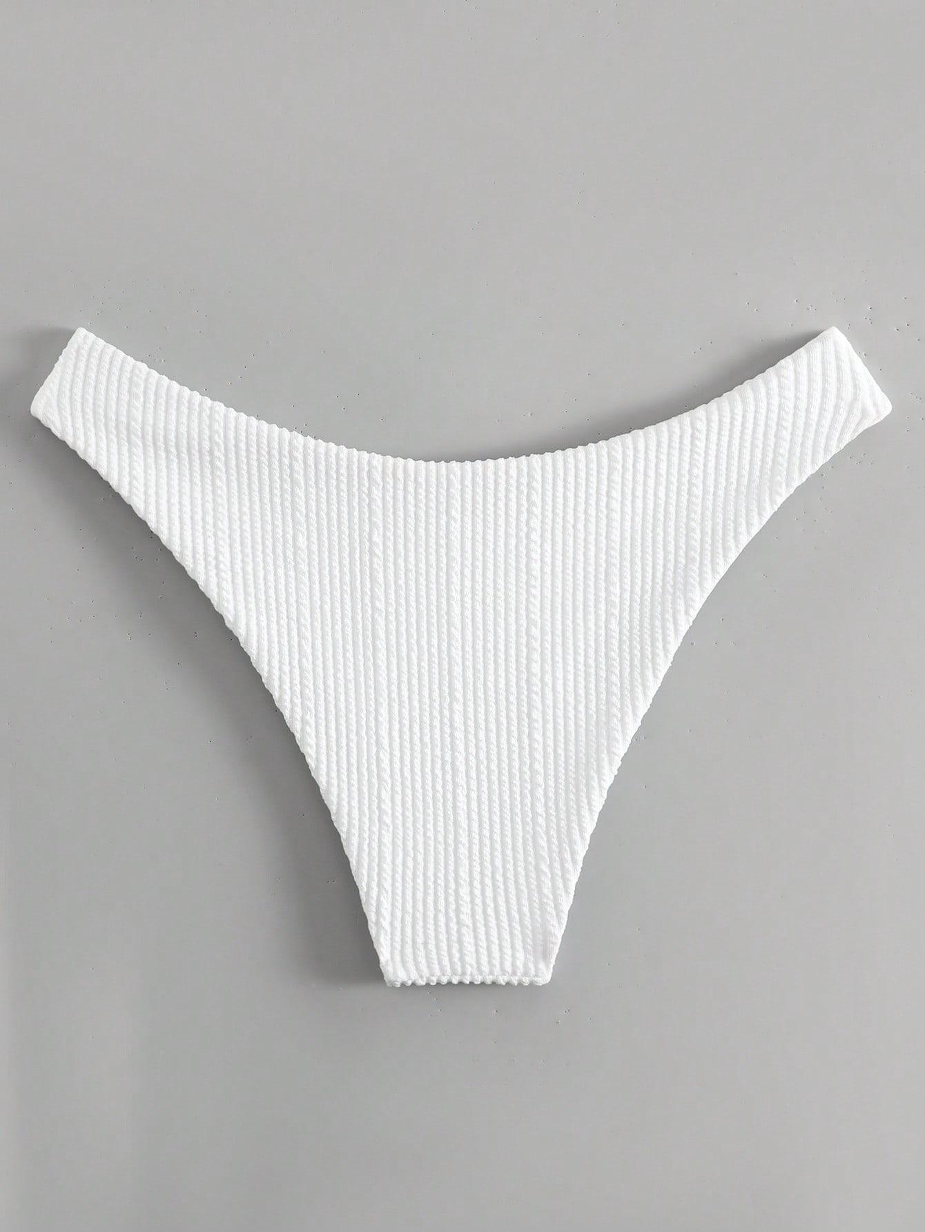 BIAŁY DÓŁ OD BIKINI PRĄŻKI 