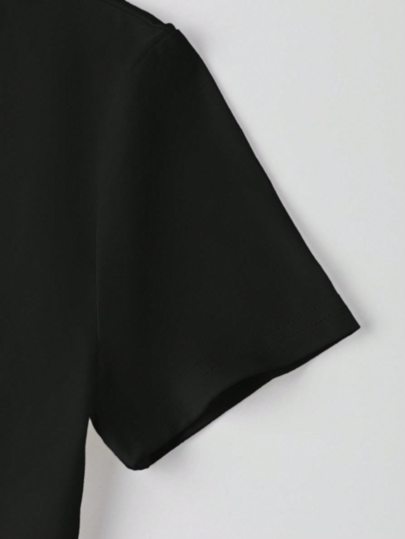 CZARNY TOP PRINT 