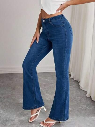 niebieskie jeansy casual