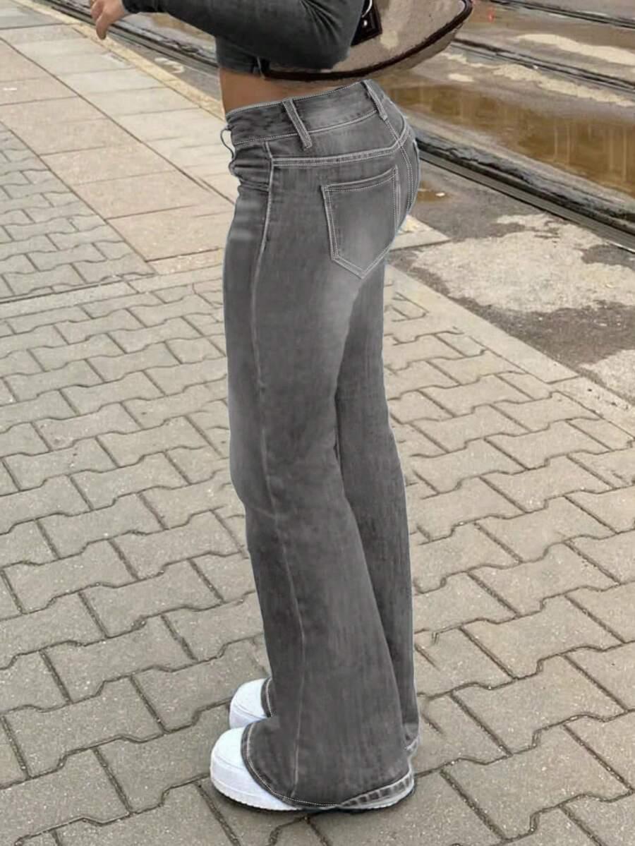 SZARE SPODNIE JEANS 