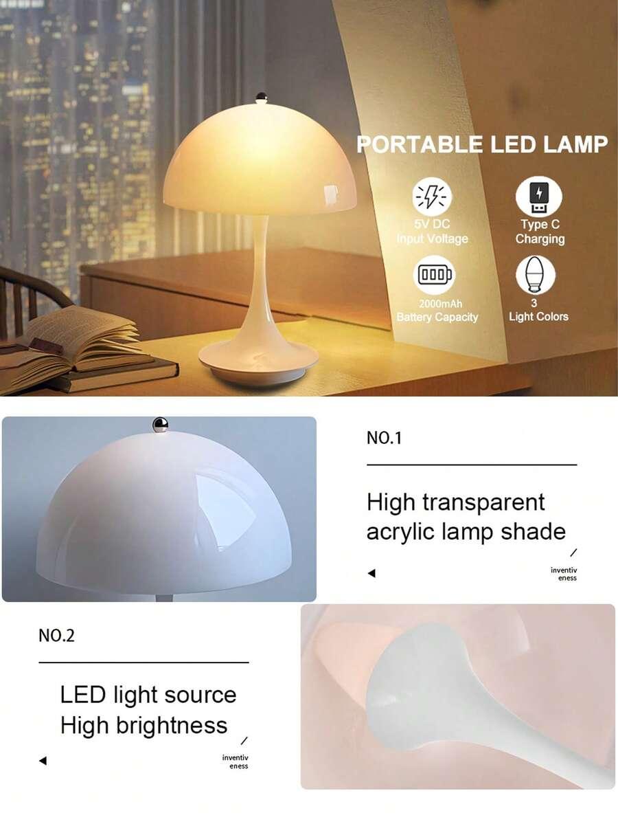 biała lampka nocna
