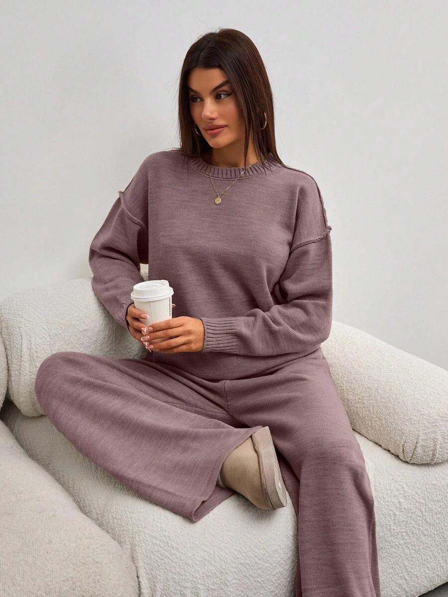 SWETER SPODNIE KOMPLET