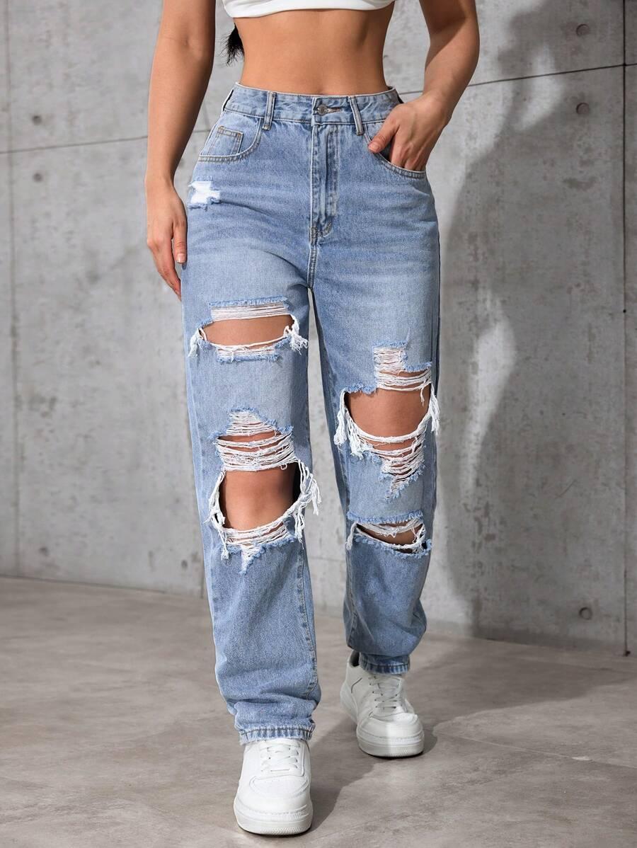 NIEBIESKIE SPODNIE JEANS