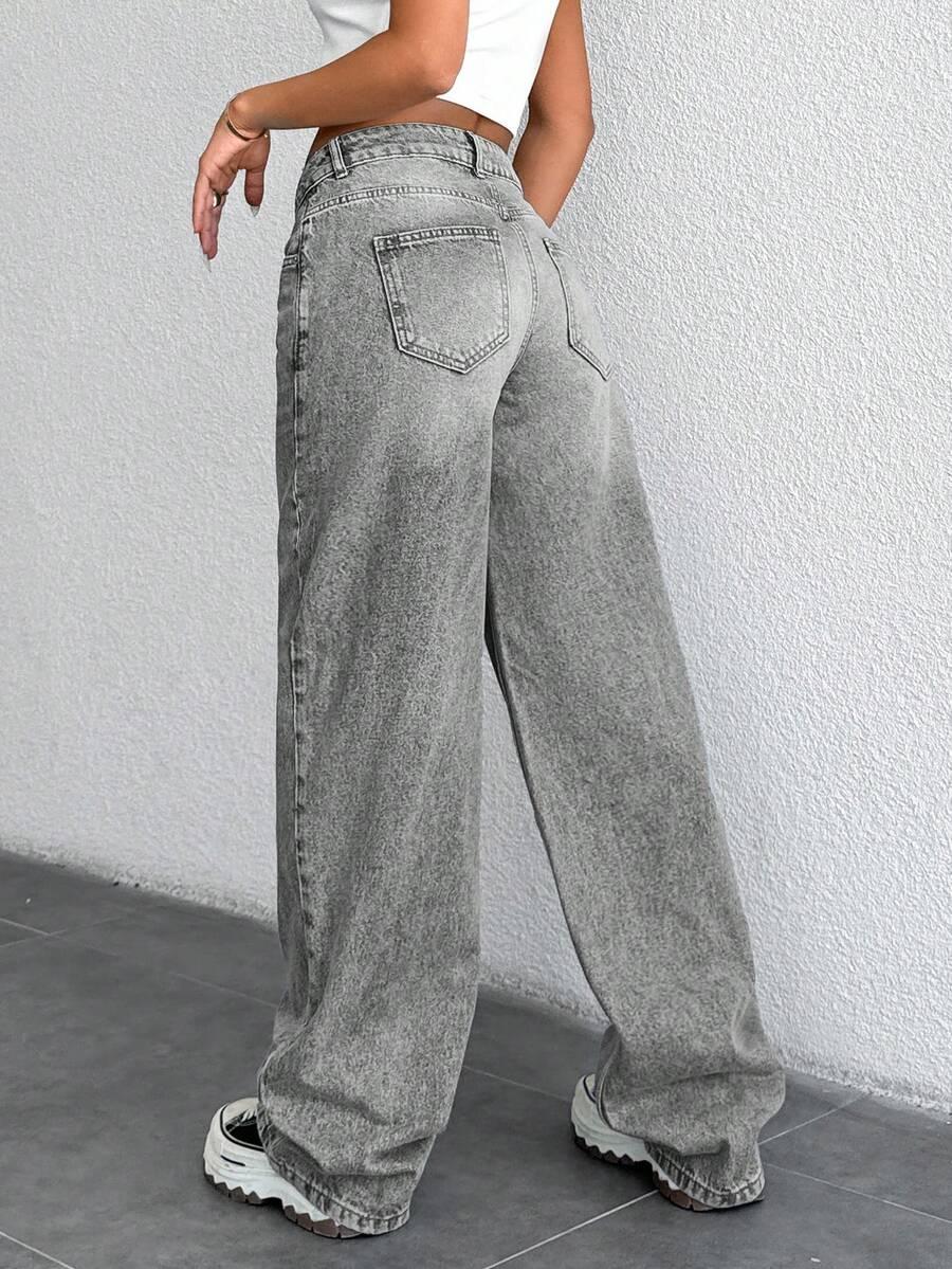 szare spodnie jeans