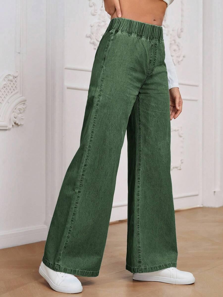 ZIELONA SPODNIE JEANS