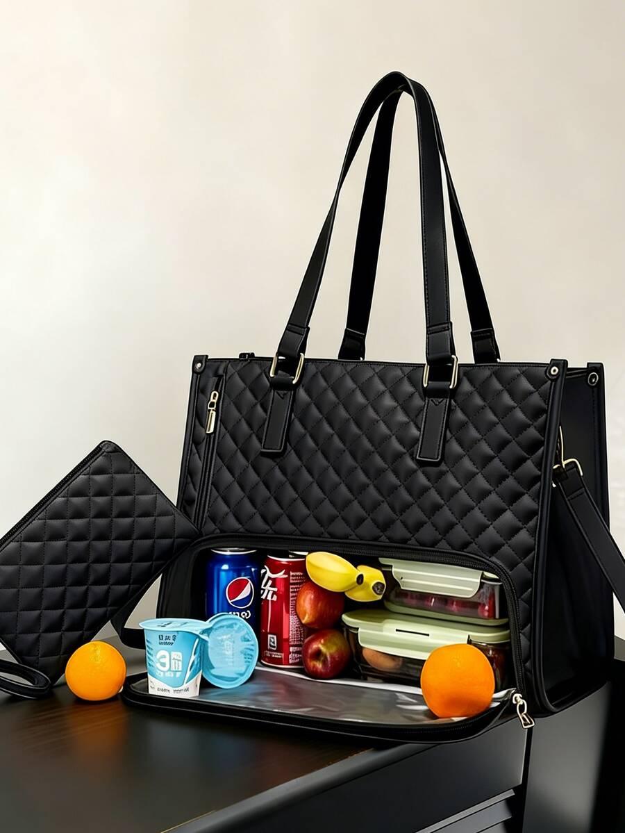 czarna torebka shopper