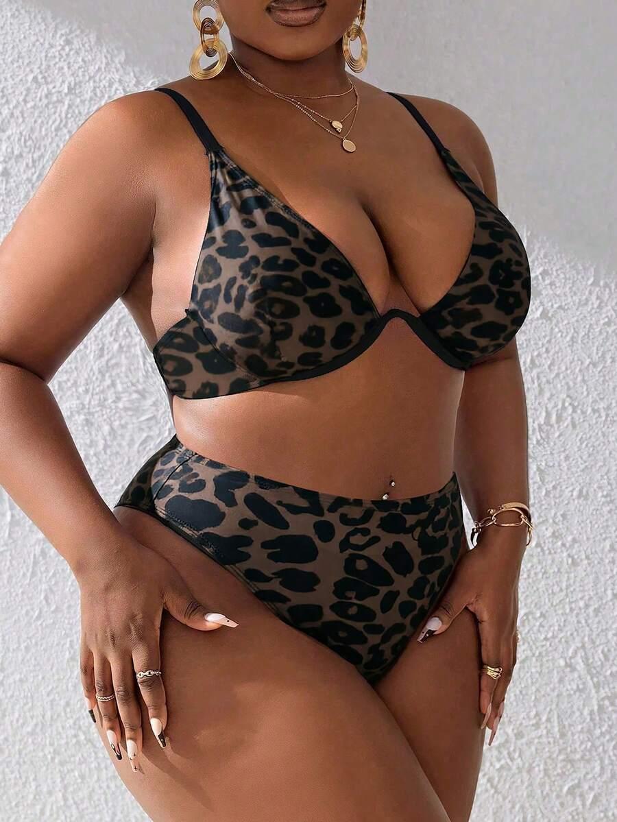 DWUCZĘŚCIOWY STRÓJ KĄPIELOWY ANIMAL PRINT