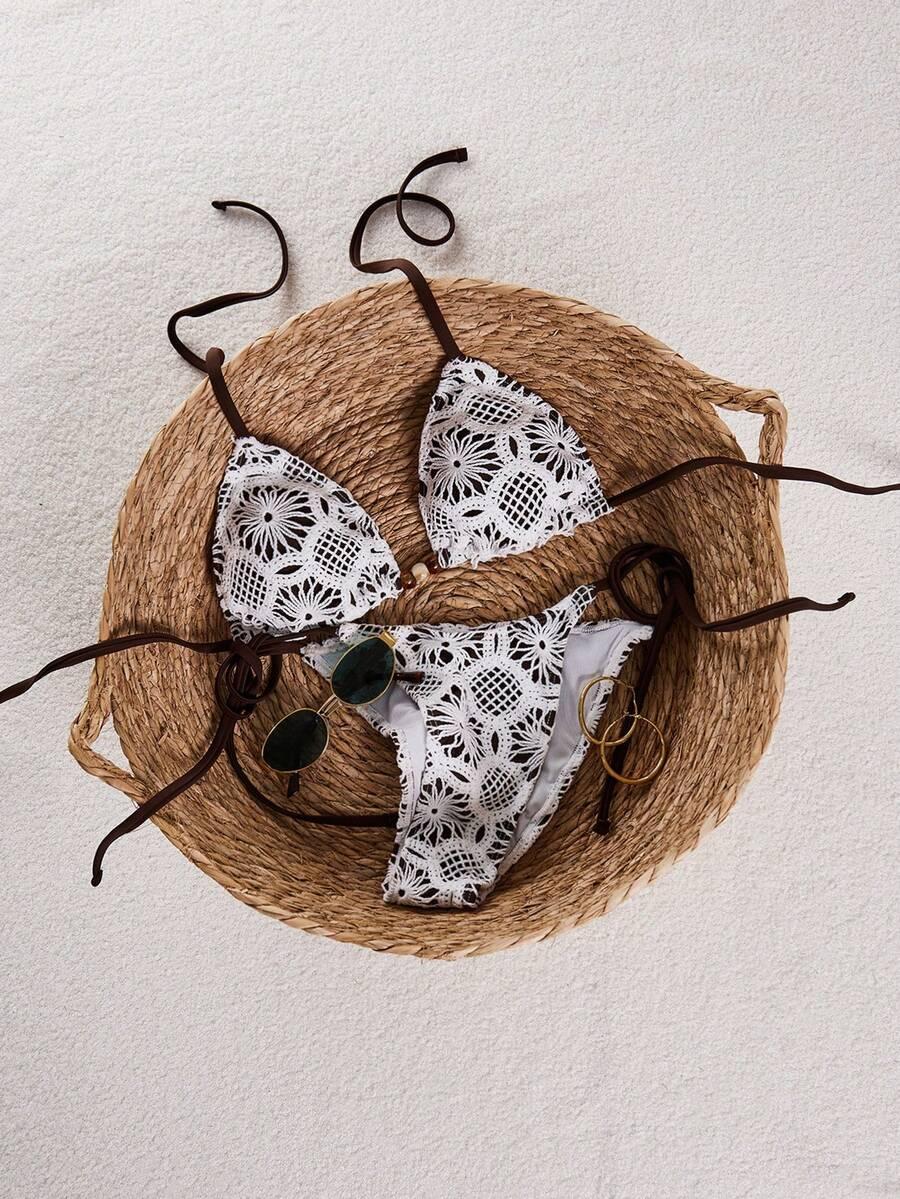 komplet bikini koronka