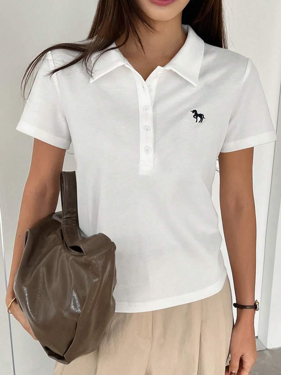 biała koszulka polo