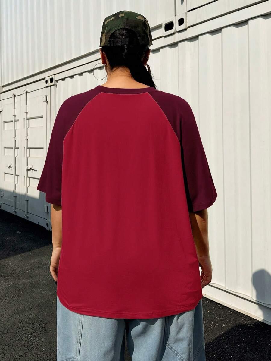 CZERWONY T-SHIRT CASUAL