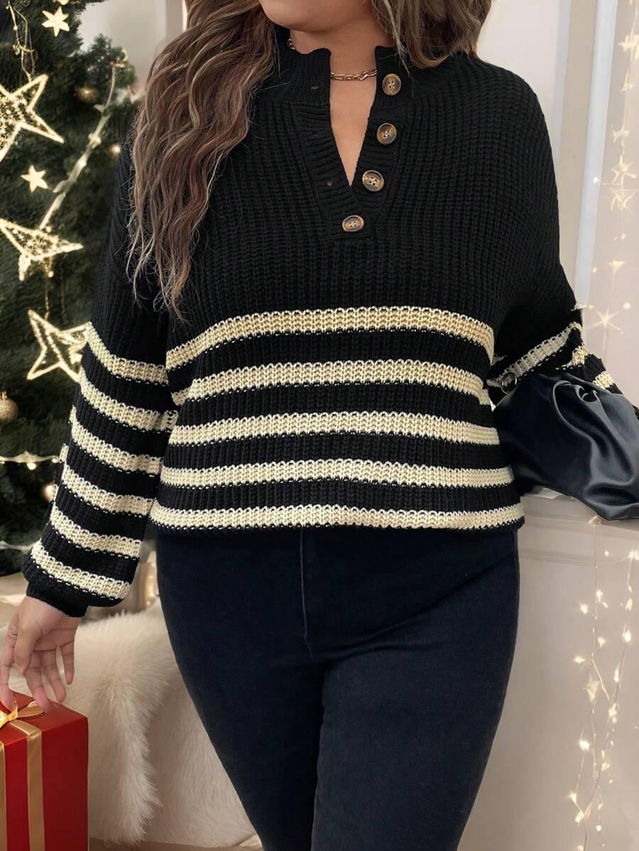 CZARNY SWETER PASKI