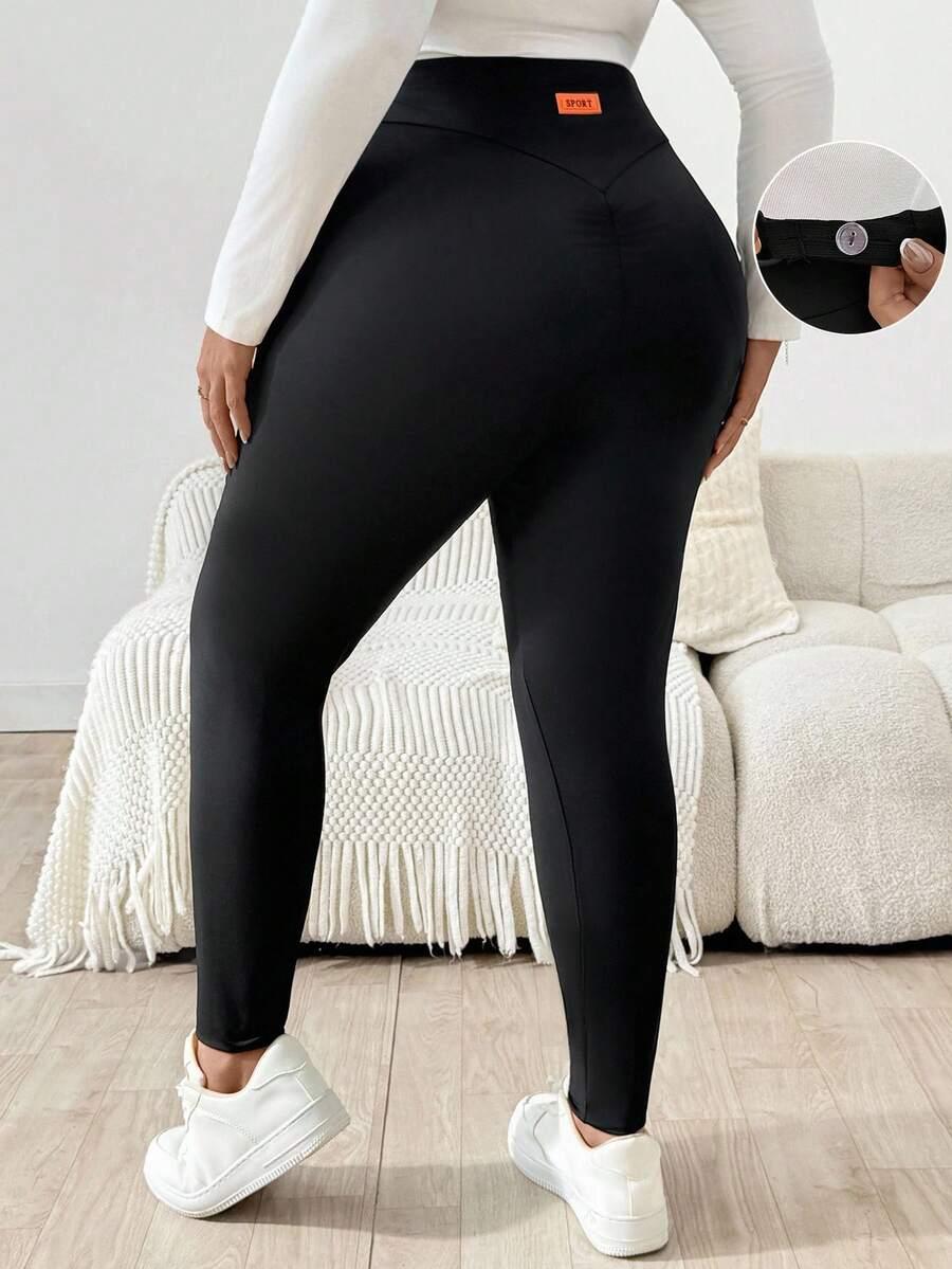 czarne ciążowe legginsy