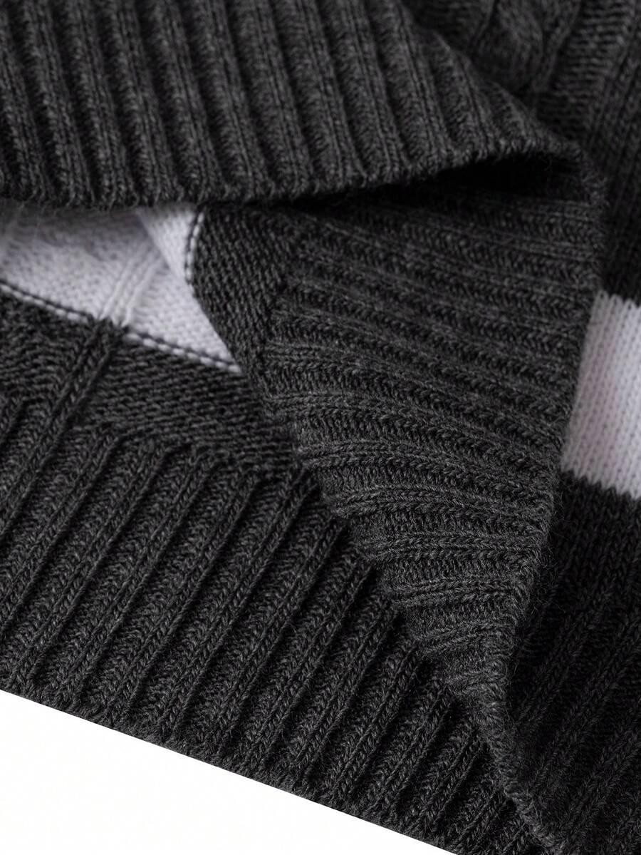 SWETER Z GOLFEM kontrast