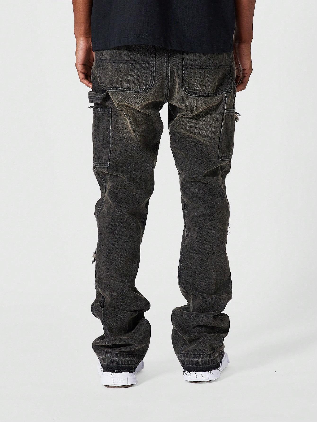 szare spodnie jeans 