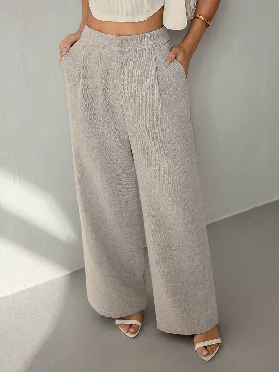 szare spodnie casual