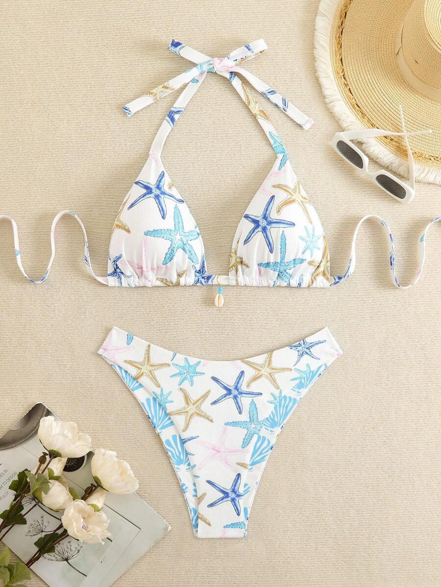 prążkowany dół od bikini wzór