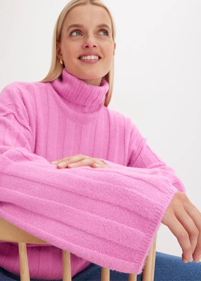 RÓŻOWY SWETER GOLF