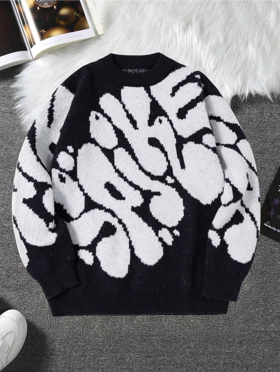 sweter okrągły dekolt