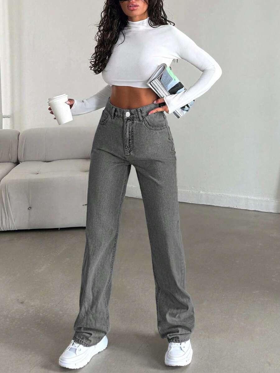 PROSTE SPODNIE JEANS