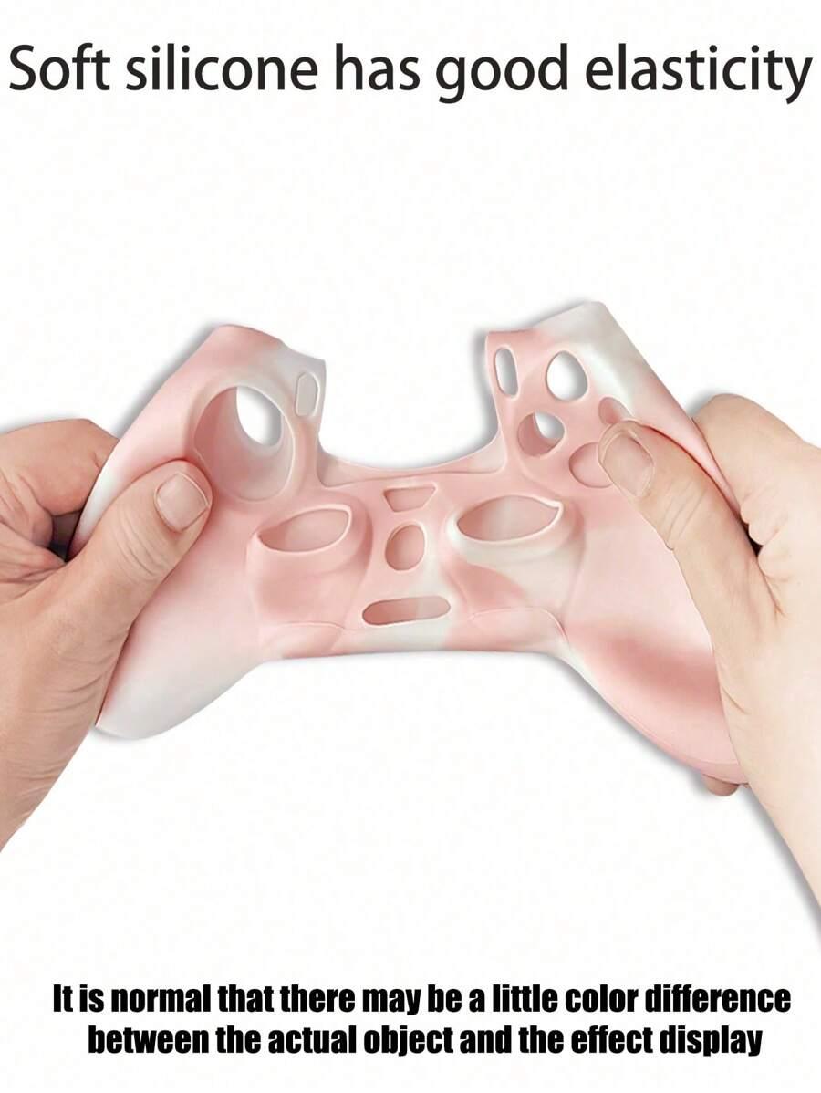 różowe silikonowe etui na pada ps4