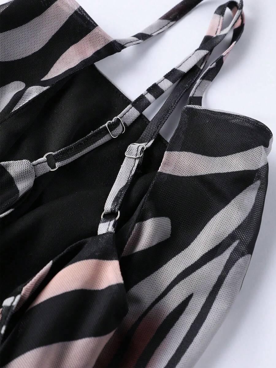 maxi sukienka lejący dekolt animal print