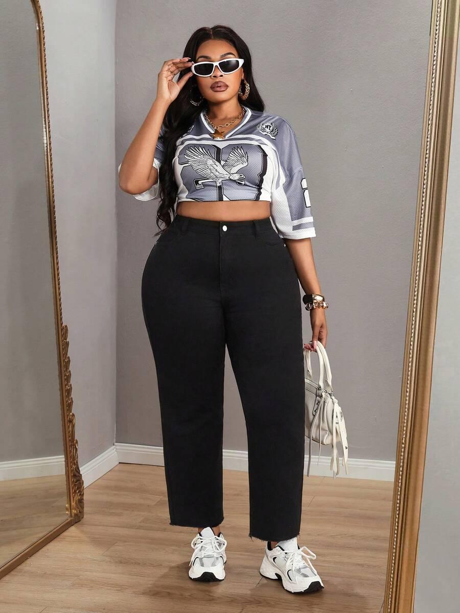CZARNE SPODNIE JEANS