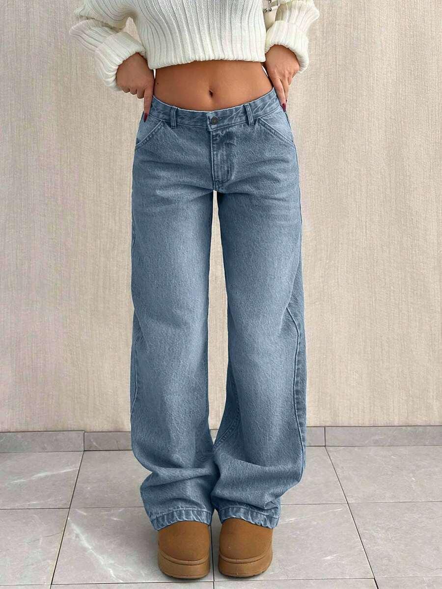 NIEBIESKIE SPODNIE JEANS