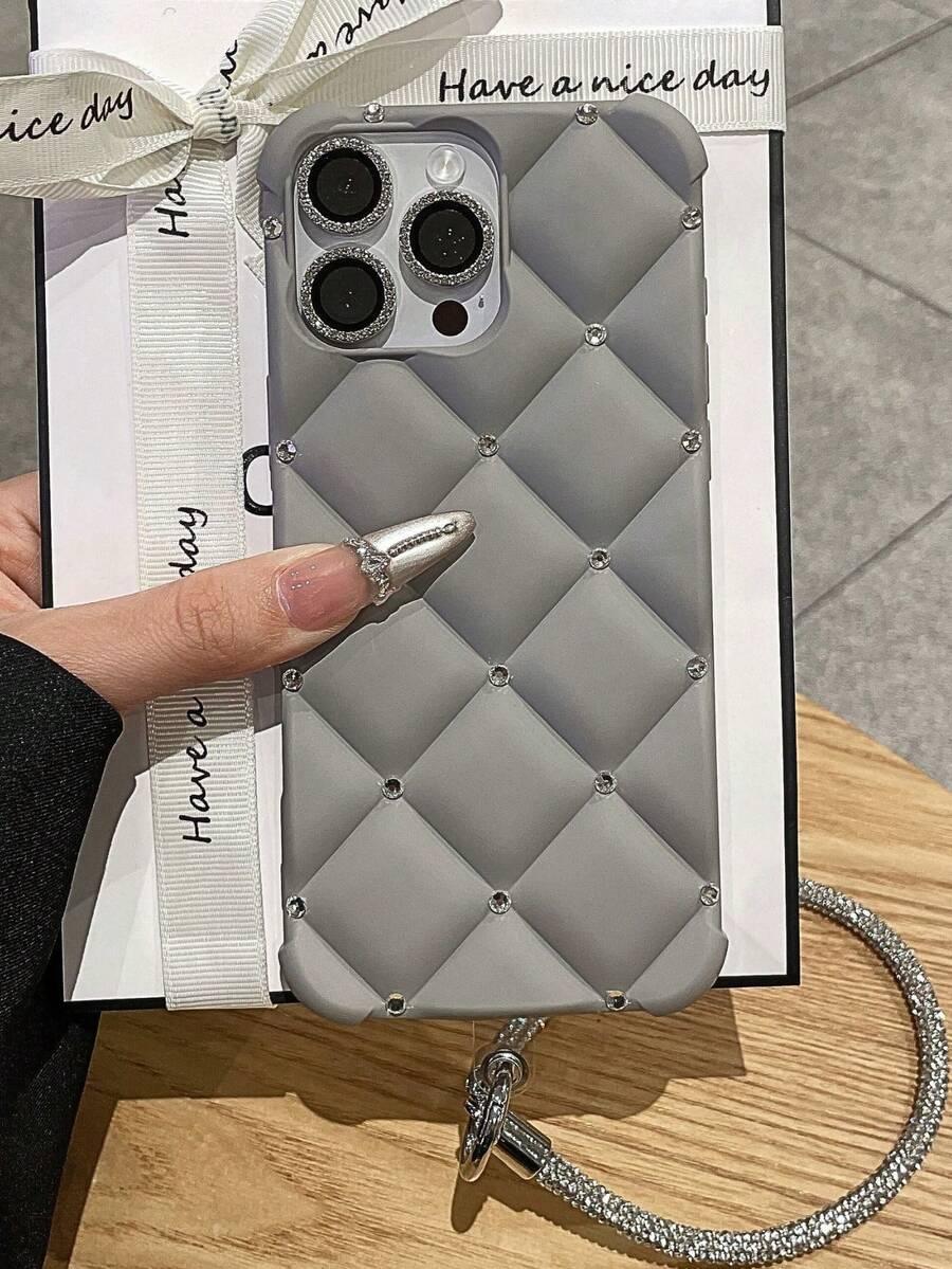 pikowane etui na telefon połysk iphone 16 pro max