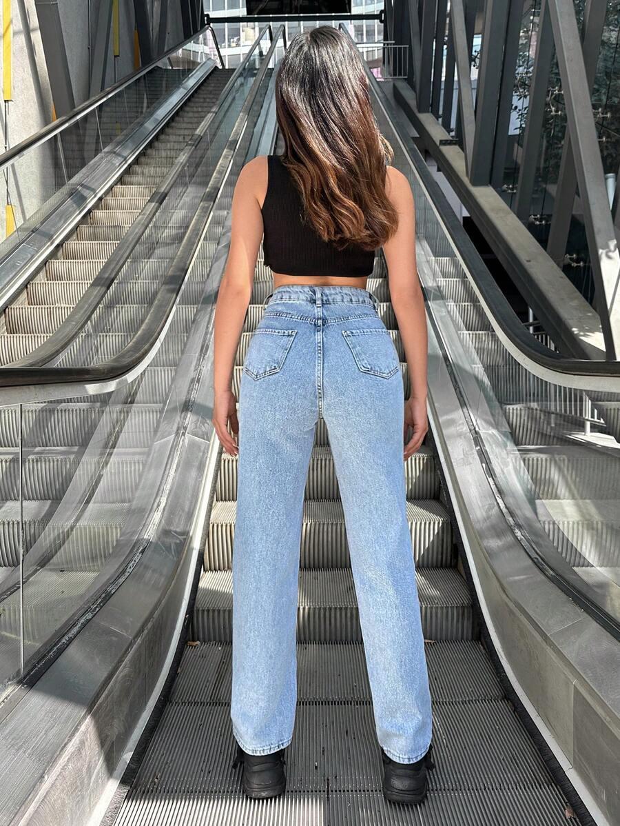 NIEBIESKIE SPODNIE JEANS