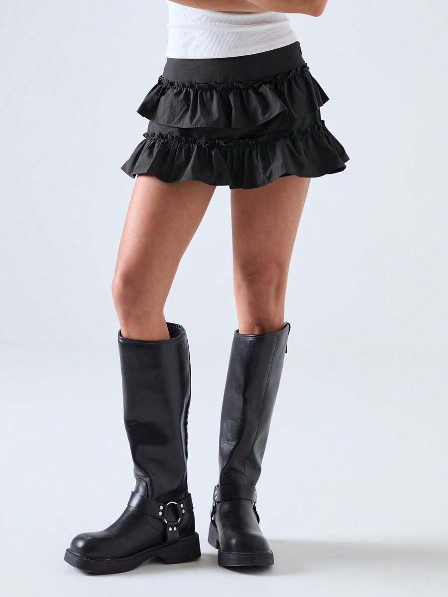 szara mini spódnica