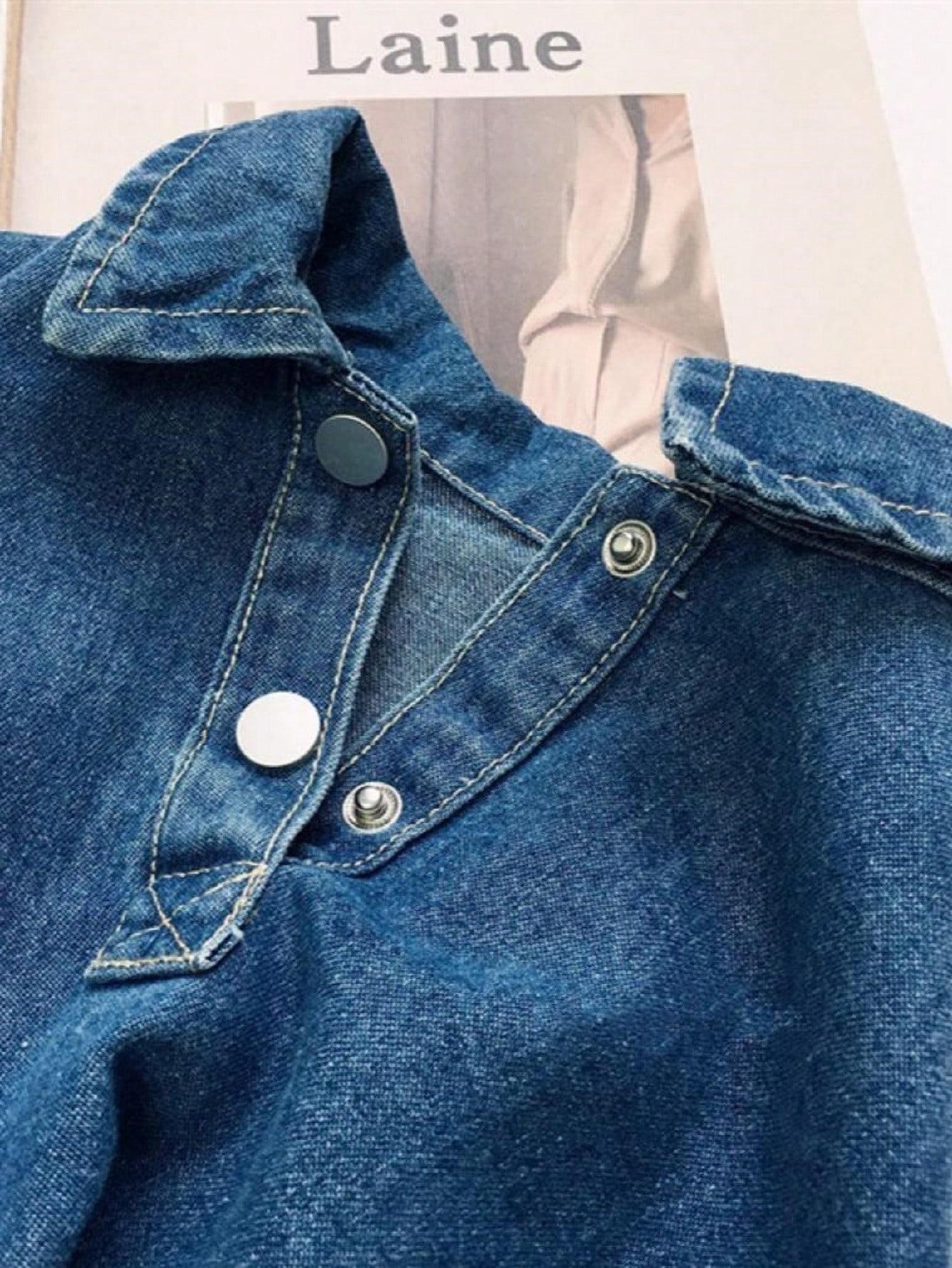 midi sukienka długi rękaw jeans
