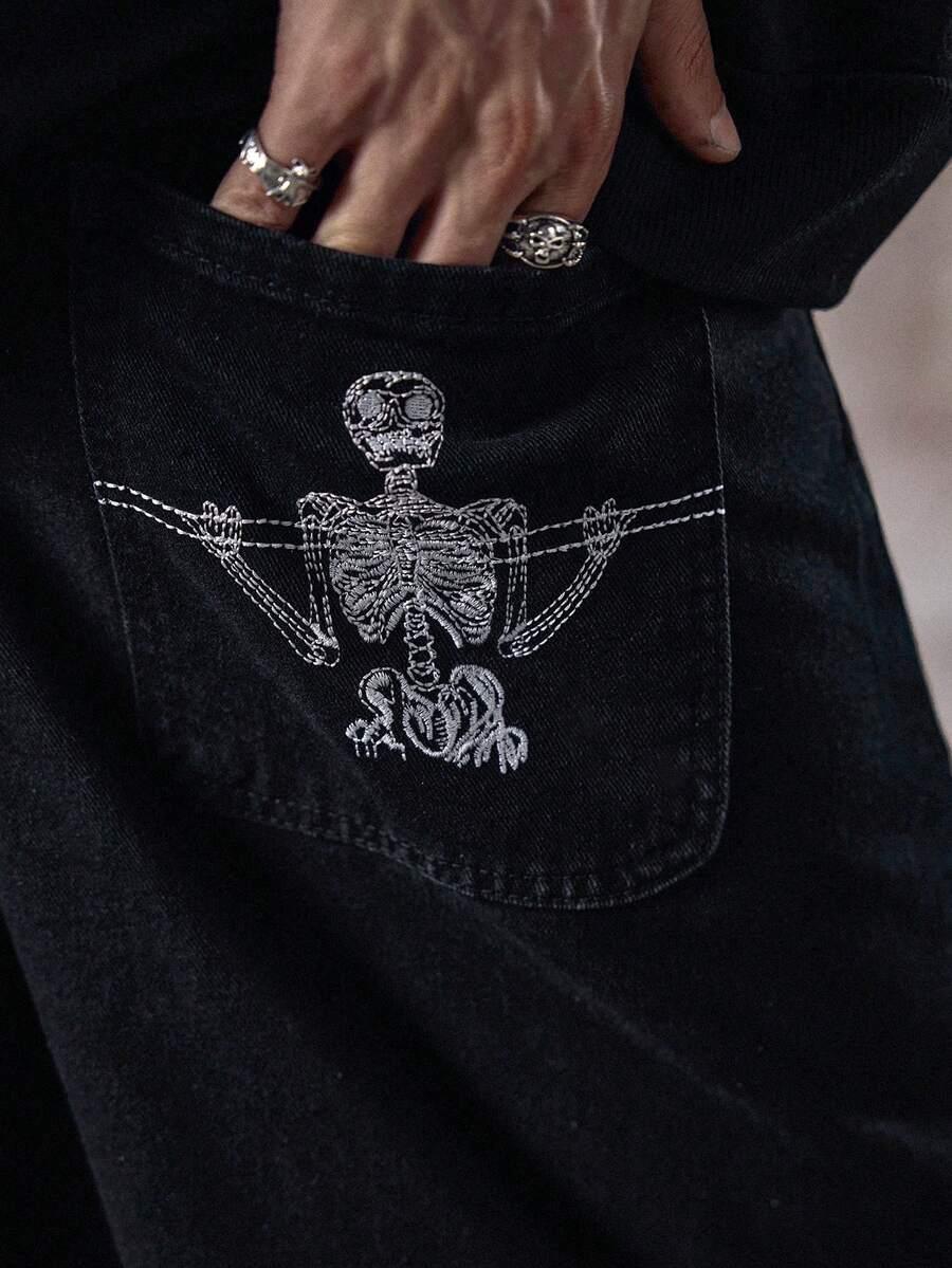 SPODNIE JEANS HAFT