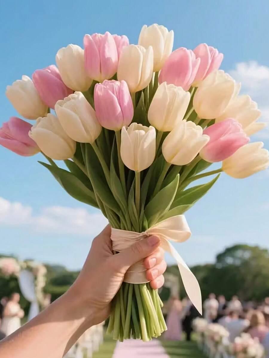 sztuczne kwiaty tulipan 16-pack