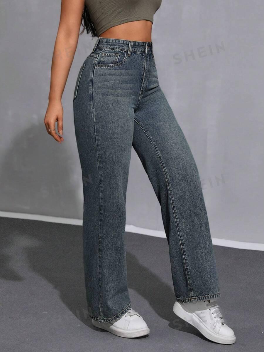 SZARE SPODNIE JEANS 