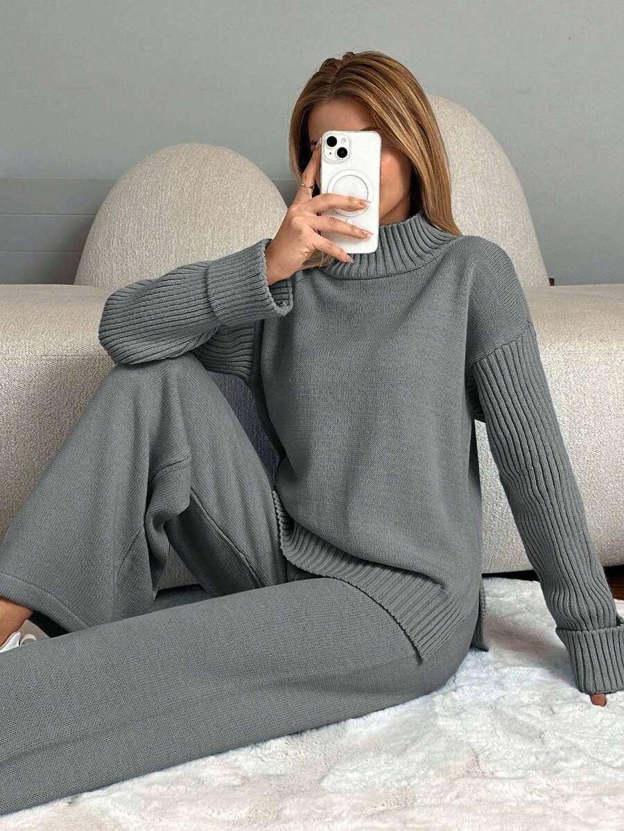 KOMPLET SWETER SPODNIE 