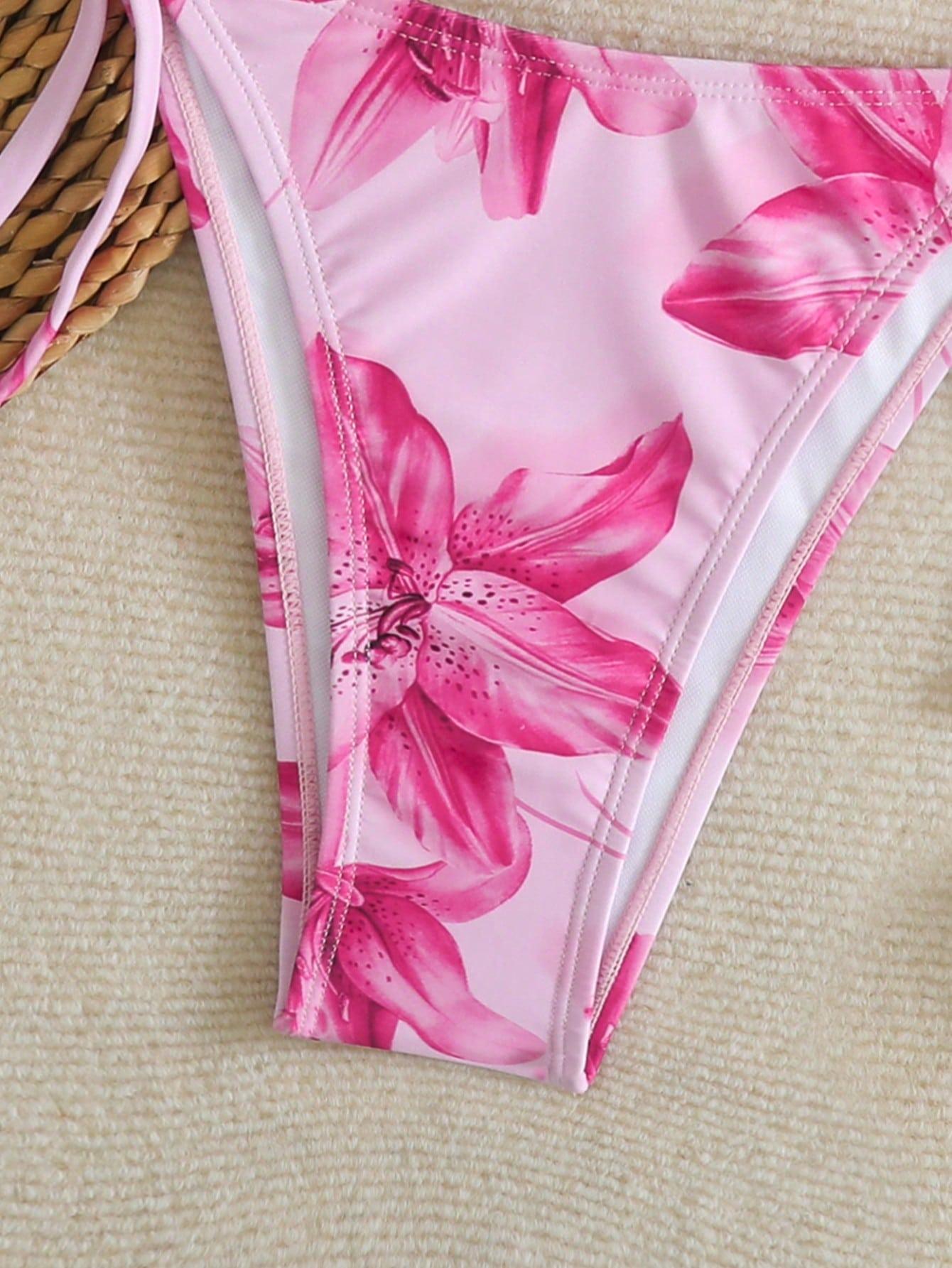 różowy dół od bikini
