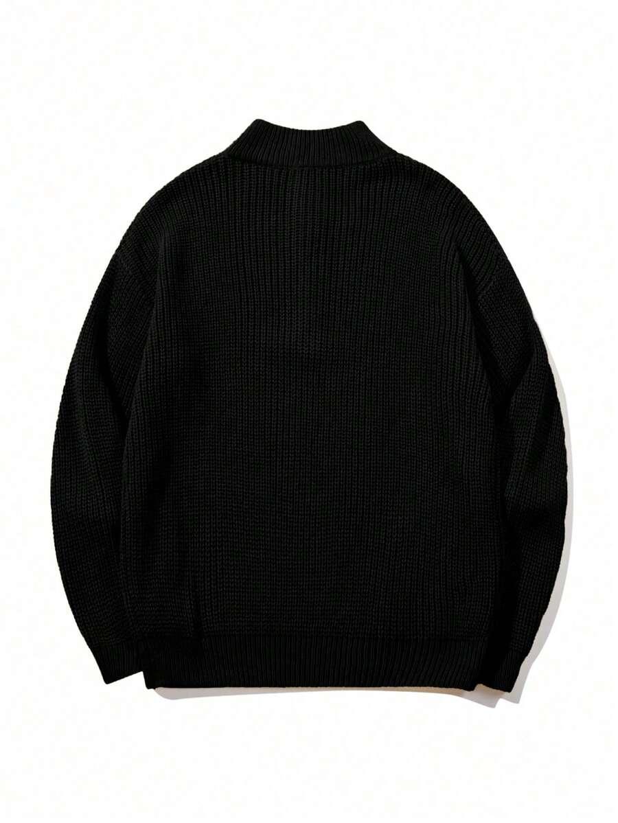 czarny sweter zamek