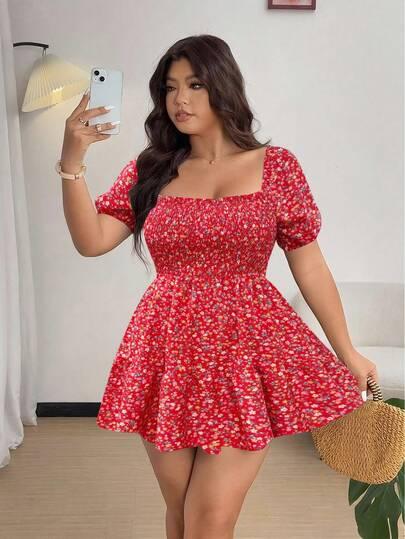 czerwona mini sukienka