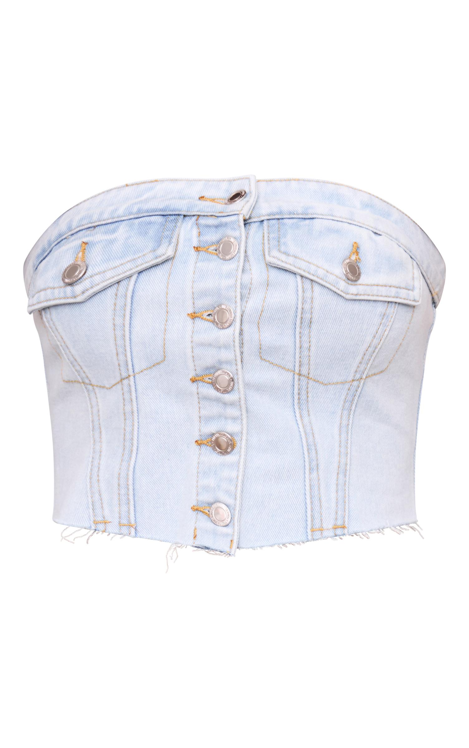 NIEBIESKI TOP JEANS