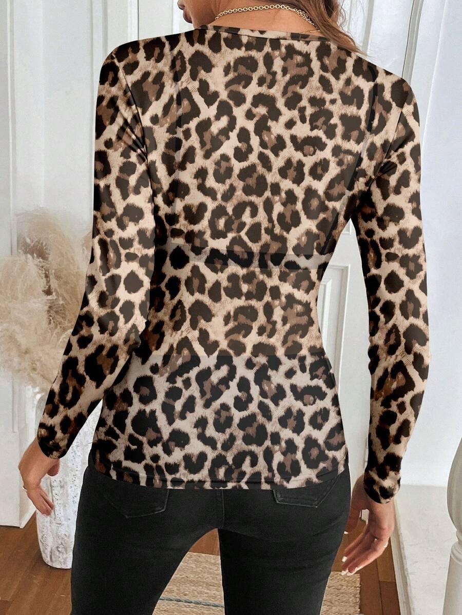 bluzka leopard print