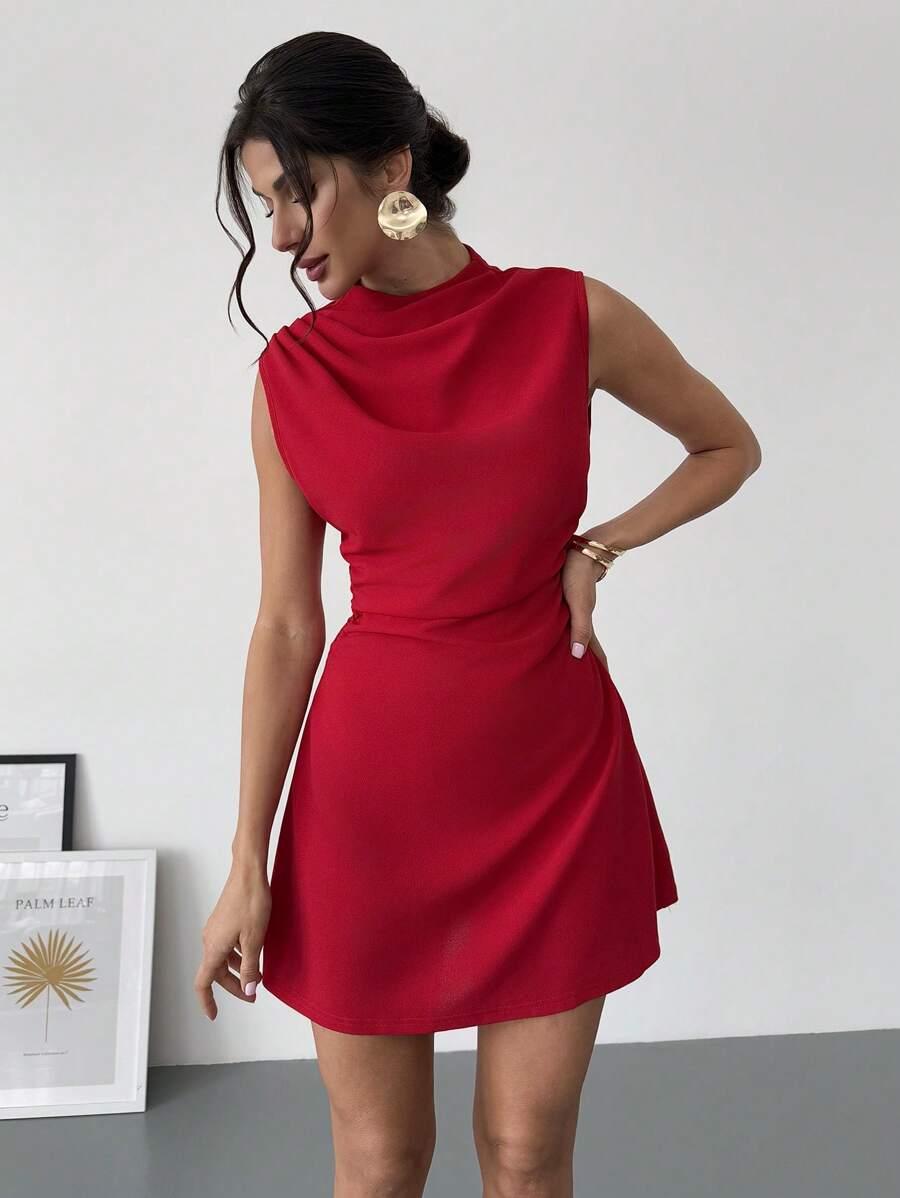CZERWONA MINI SUKIENKA 