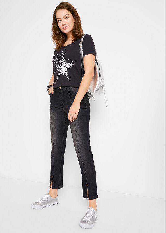 CZARNY T-SHIRT PRINT